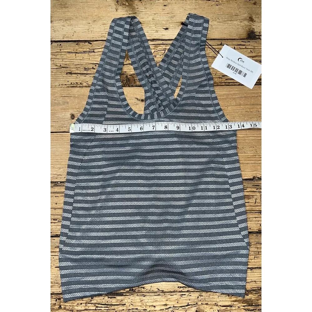 Zyia Women’s M Gray Nimbus Split Back Tank Top NWT - Picture 4 of 6